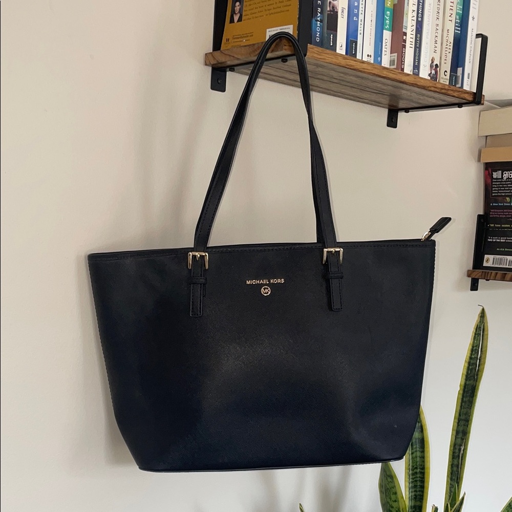 Michael Kors Black Leather Tote